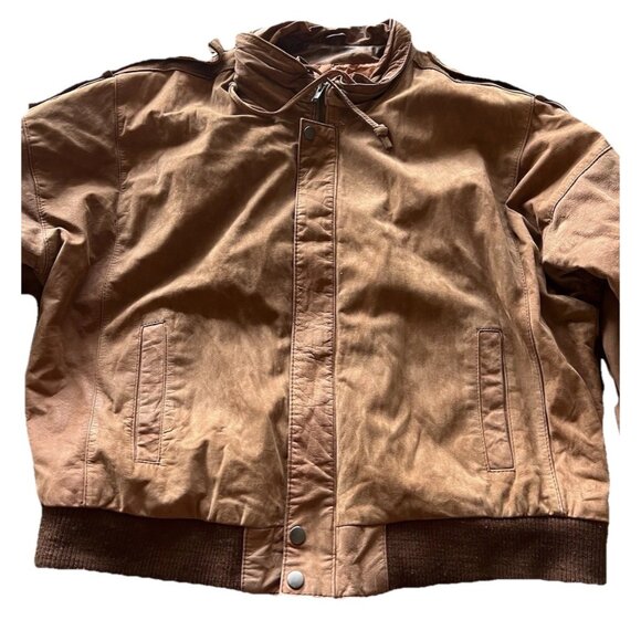 Vintage ADA Brown Leather Jacket Women’s Sz L Multipocket Patina Biker - Picture 1 of 13